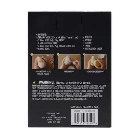 4" Warm Tones Mosaic Vase Kit by Make Market&reg; {5}