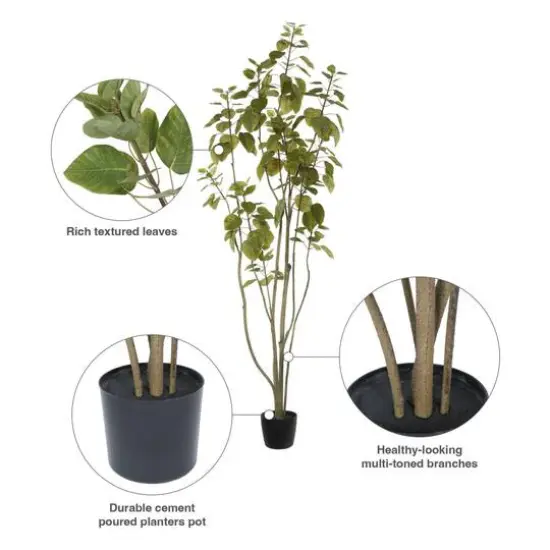 5ft. Potted Artificial Green Smoke Tree {11}