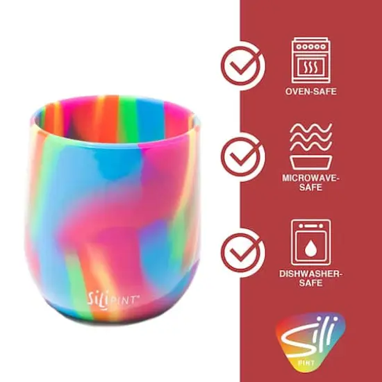 Silipint&reg; 12oz. Hippie Hops Silicone Stemless Wine Glasses, 2ct. {3}