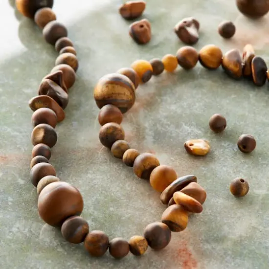 Matte Brown Tiger's Eye Stone Beads by Bead Landing&trade; {3}
