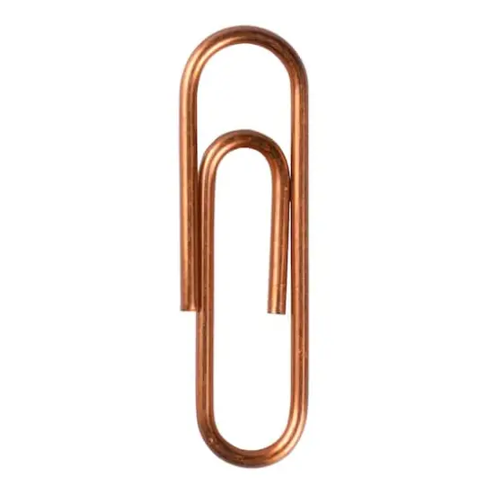 JAM Paper 1" Colorful Standard Paper Clips, 2 Packs of 100 Rose Gold {5}