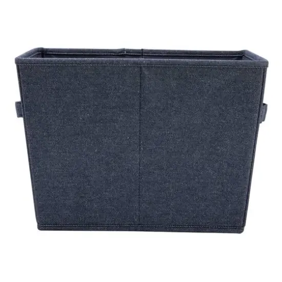 Household Essentials 14" Denim Blue Tapered Fabric Hard-Sided Storage Bin, 2ct. {6}
