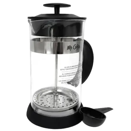 Mr. Coffee 32oz. Cafe Oasis Quart Glass Body French Press Coffee Maker {1}