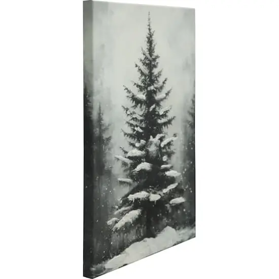 12" x 16" Black & White Snowy Tree Canvas Wall D&eacute;cor by Ashland&reg; {3}