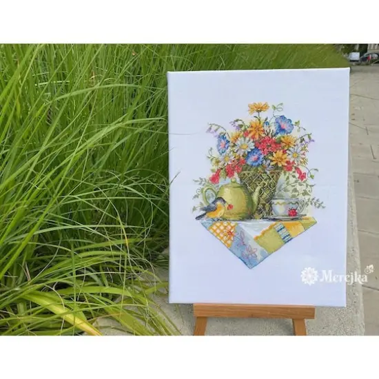 Merejka Wildflower Tea Counted Cross Stitch Kit {3}