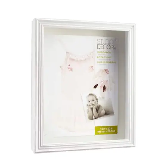 16" x 20" White Shadow Box by Studio D&eacute;cor&reg; {1}
