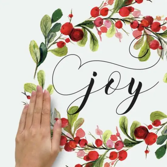 RoomMates Merry Christmas Wreath Peel & Stick Wall Decals {5}