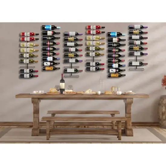 Sorbus 9-Bottle Wall Mounted Wine Rack, 2ct. {3}