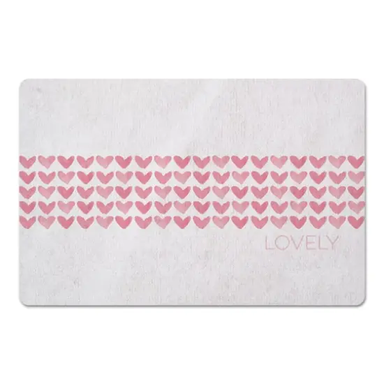 Watercolor Hearts Floor Mat {1}