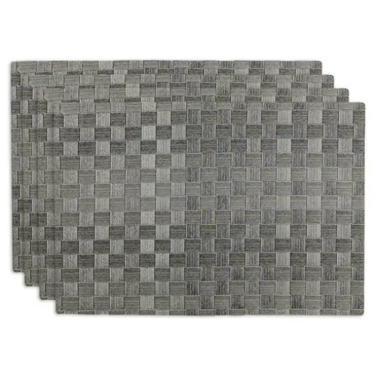 DII&reg; Reversible Basket Weave Woven Placemats, 4ct. Leather Brown {2}