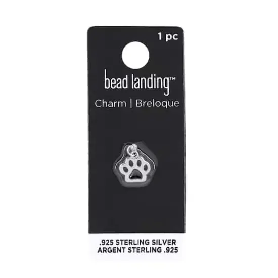 Sterling Silver Paw Icon Charm by Bead Landing&trade; {8}