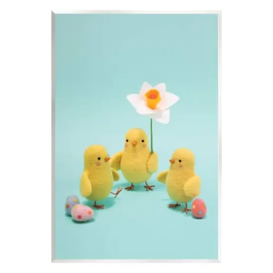 Stupell Industries Spring Chicks Floral Easter Eggs Wall Plaque Art {1}