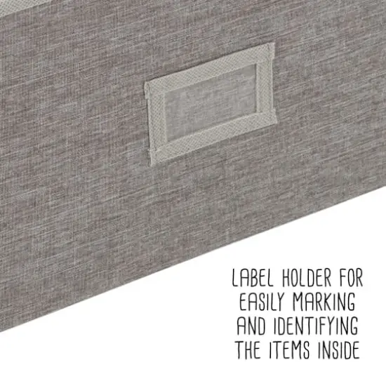 Honey Can Do Heather Gray Large Fabric Storage Bins with Handles, 3ct. {6}