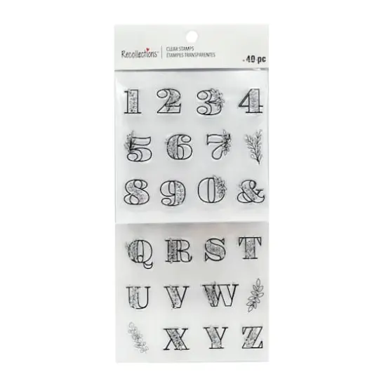 Foliage Alphabet & Numbers Clear Stamps by Recollections&trade; {1}