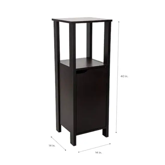 Organize It All 40" Espresso 3-Shelf Ambassador Floor Cabinet {10}
