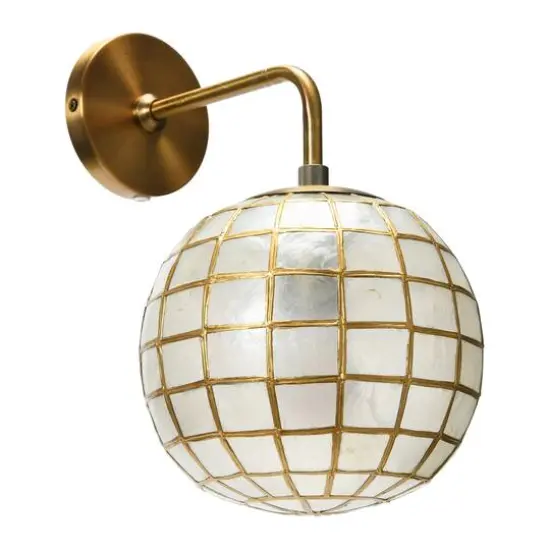Hello Honey&reg; 13" Metal Princess Capiz Wall Lamp {11}