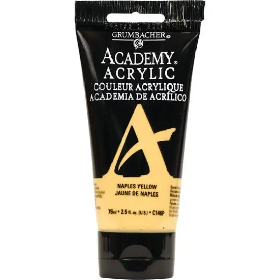 Grumbacher&reg; Academy&reg; Acrylic, 2.5oz. C146P Naples Yellow {1}
