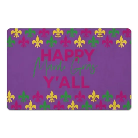 Happy Mardi Gras Floor Mat {1}