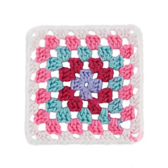 Red Heart&reg; All in One&trade; Granny Square&trade; Yarn White - Pink Punch {4}