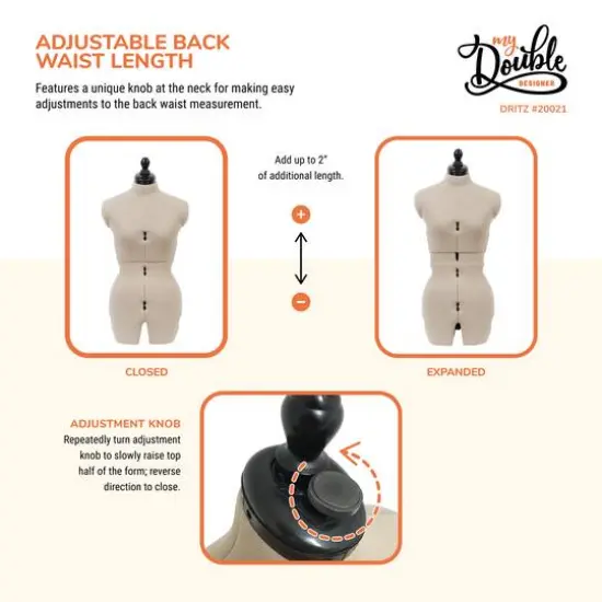 Dritz® My Double Designer Small Dress Form with Adjustable Tri-Pod Stand {7}