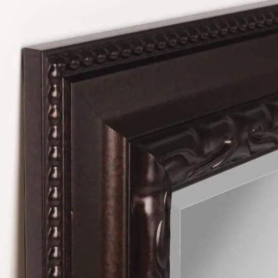 Head West&reg; 36" Addyson Embossed Rich Brown Framed Beveled Wall Mirror {5}
