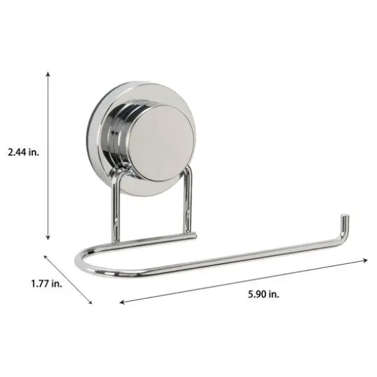 Bath Bliss Royal Suction Cup Toilet Paper Holder in Chrome {6}