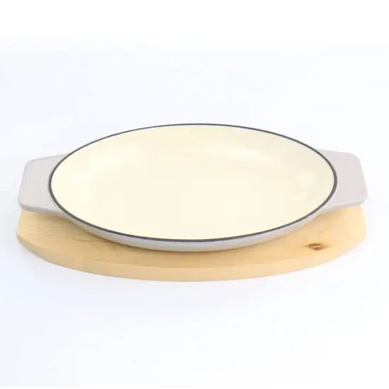 Martha Stewart 2-Piece Enameled Cast Iron Au Gratin with Trivet Set {3}