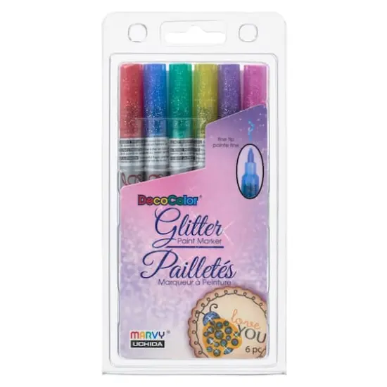 Deco Color&trade; Glitter Paint Marker Set {1}