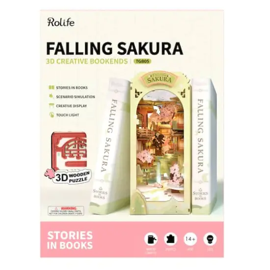 Rolife&reg; Falling Sakura DIY Book Nook Shelf Insert Kit {9}