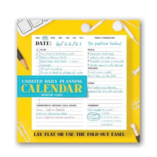 TF Publishing Undated Basic Daily Planning Desktop Note Block {1}