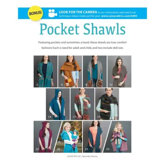 Leisure Arts&reg; Pocket Shawls Crochet Book {4}