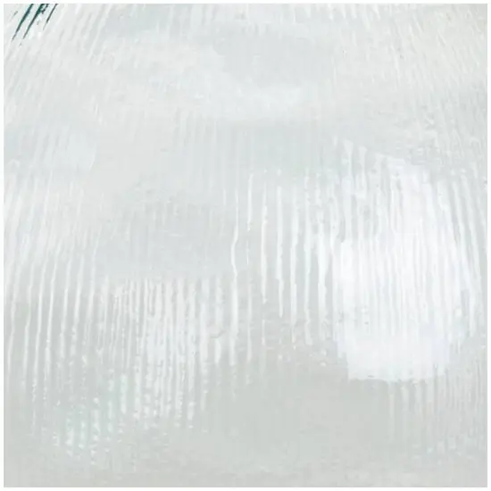 17" Clear Ribbed Round Glass Spanish Vase {6}