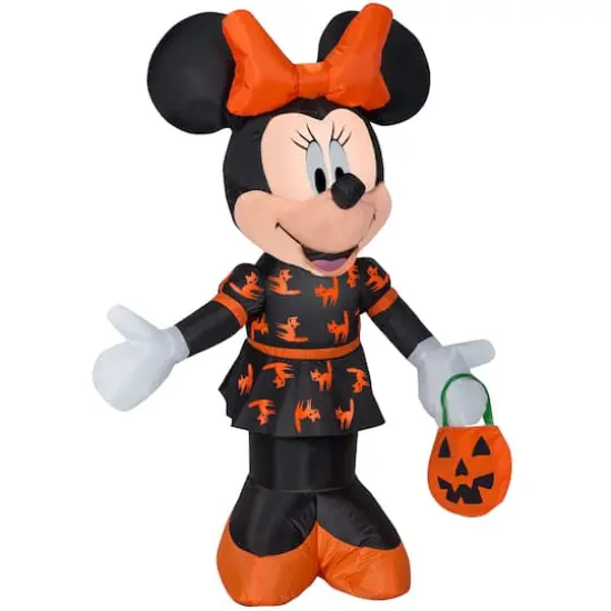 3.5ft. Airblown&reg; Inflatable Disney Halloween Minnie in Black & Orange Dress {1}