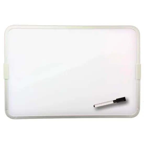 Flipside Aluminum Framed 12'' x 17.5'' Two-Sided Magnetic Dry Erase Board with Pen, 3ct. {3}