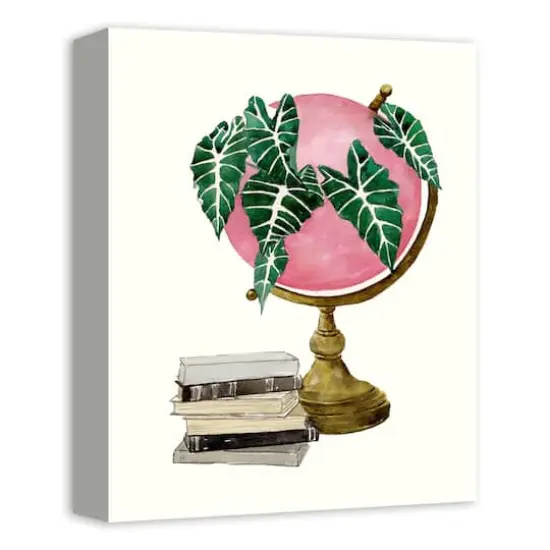 Leaves On A Globe 11" x 14" Canvas Wall Art {3}