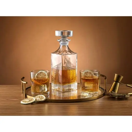 JoyJolt&reg; 27oz. Gatsby Art Deco Whiskey Decanter {5}