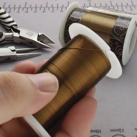 The Beadsmith&reg; Wire Elements&trade; Tarnish Resistant Medium Temper Assorted Gauge Wire Spools, 12ct. Vintage Bronze {7}