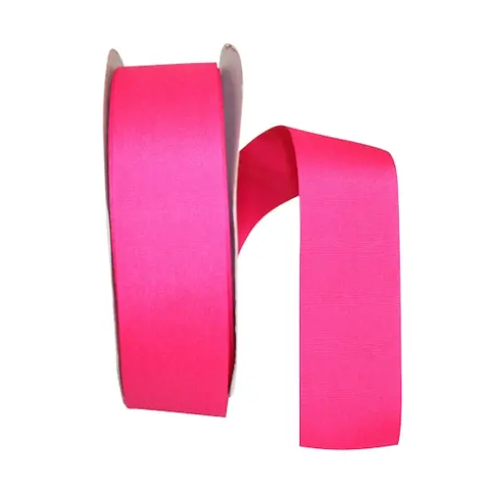 The Ribbon Roll 1.5" x 50yd. Soliterra Taffeta Solid Ribbon Shocking Pink {1}