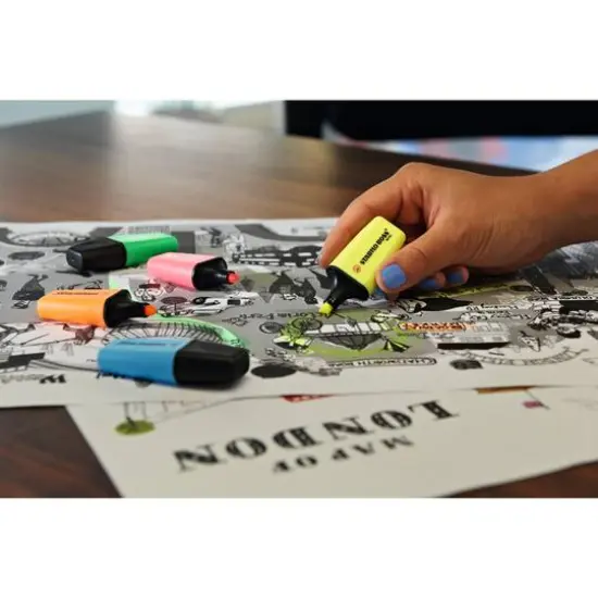 STABILO&reg; BOSS&reg; 5 Color Mini Highlighter Wallet Set {5}