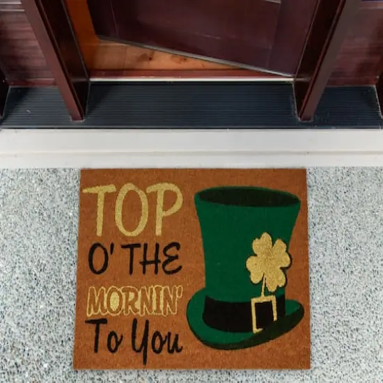 DII&reg; Glitter Top O' The Mornin' To You Doormat {6}