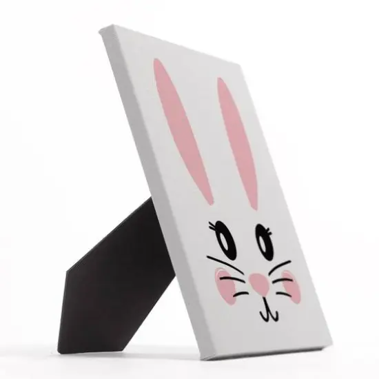Simple Bunny Face Tabletop Canvas {3}