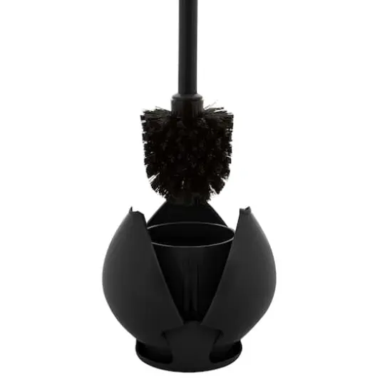 Bath Bliss Black Firm Grip Tulip Toilet Bowl Brush {3}