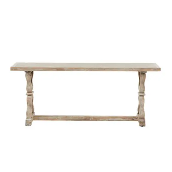 Brown Fir Farmhouse Bench, 20" x 47" x 12" {5}