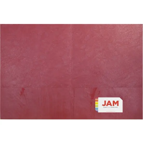 JAM Paper Handmade Metallic Folders Red {5}