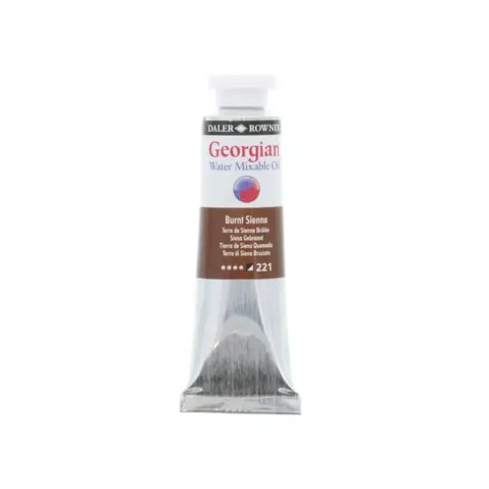 Daler-Rowney&reg; Georgian Water Mixable Oil Paint, 37mL 221 Burnt Sienna {1}