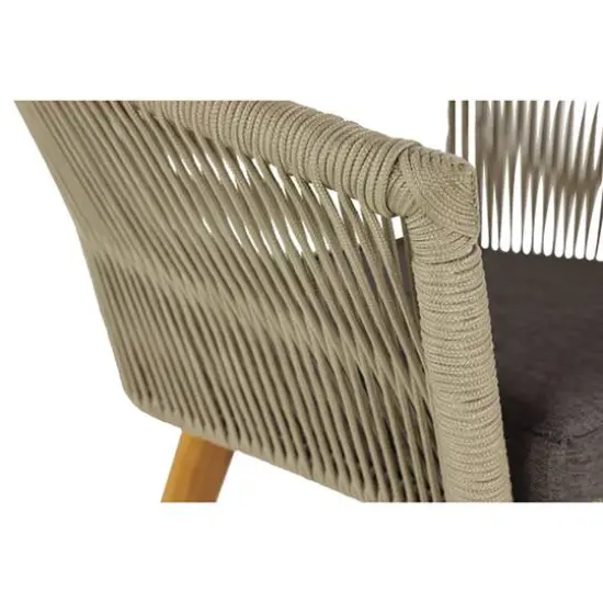 Light Brown Modern Outdoor Dining Chair Set {10}