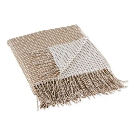 DII&reg; Stone & White Waffle Knit Throw {1}