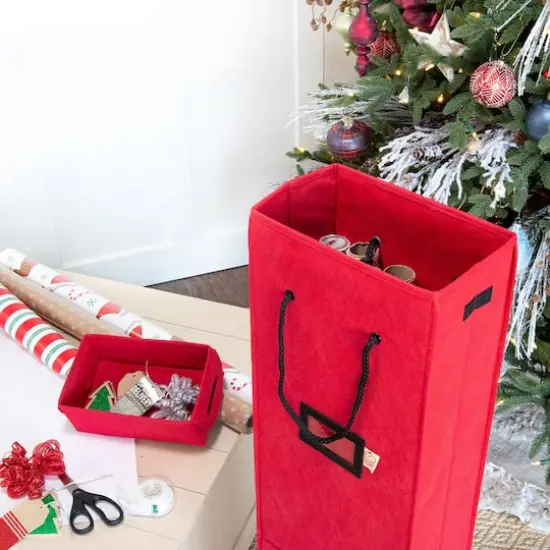 Santa's Bag Vertical Wrapping Paper Storage Container {9}