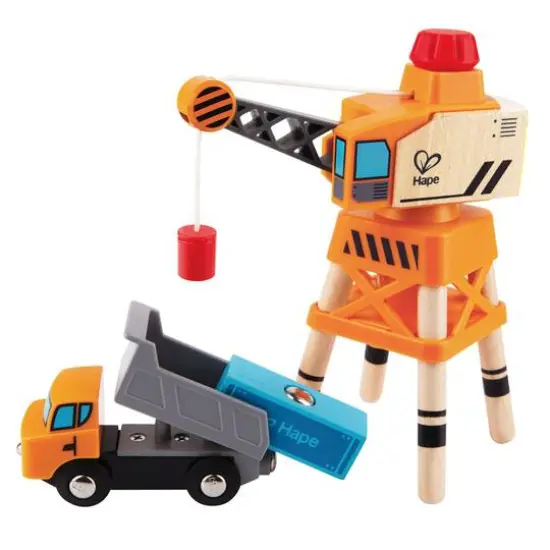 Hape Large Boom Crane & Truck Set {1}
