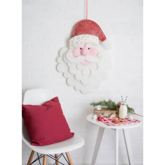 DII&reg; Hanging Foam Santa with Red Hat {3}